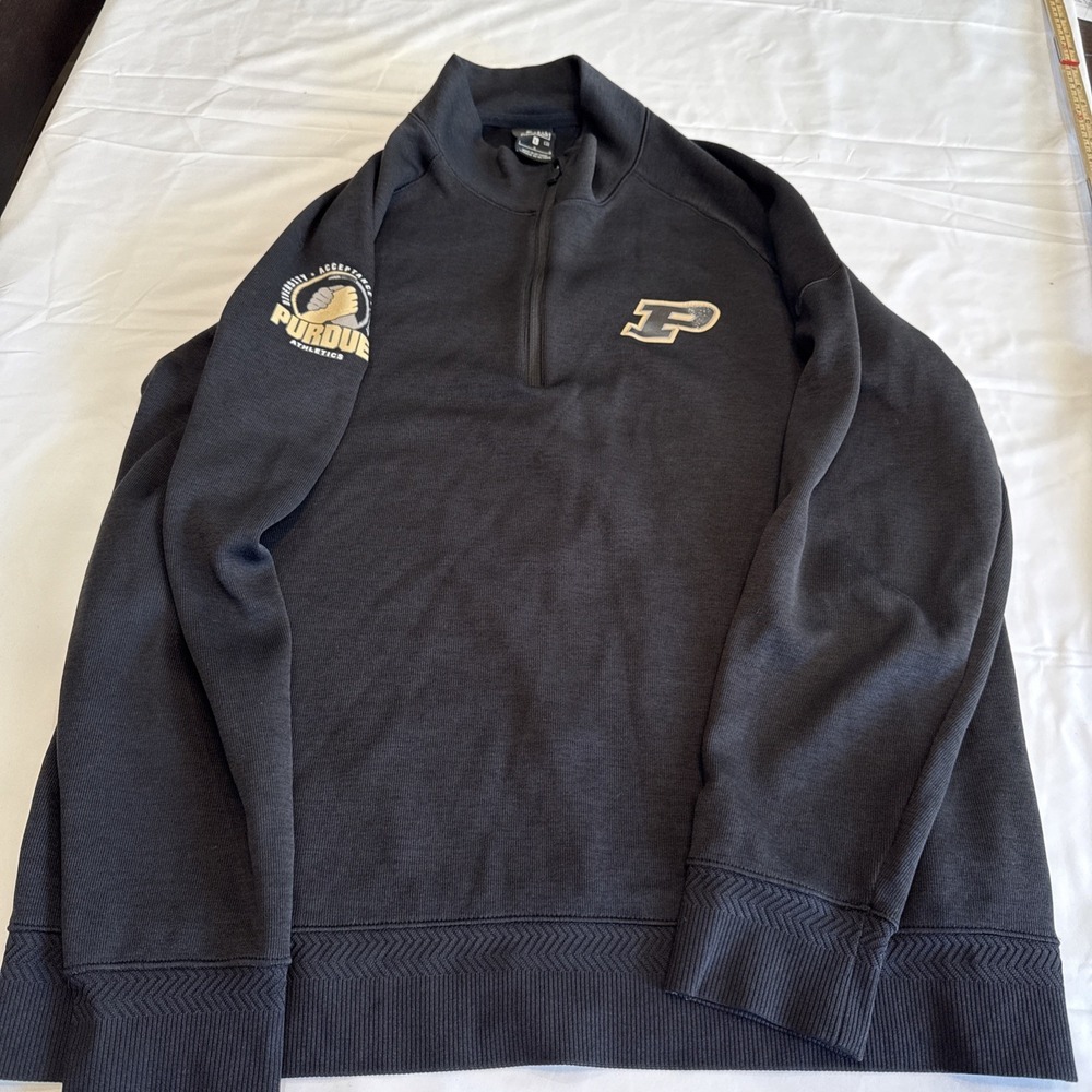 Mens Large Purdue Boilermakers Nike Pullover 1/4 Zip Golf black